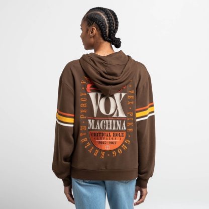 Vox Machina Retro Striped Zip-Up Hoodie - Image 4