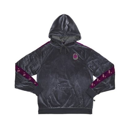 Rose Velour Gray Hoodie - Image 3