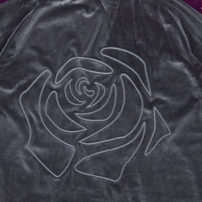 Rose Velour Gray Hoodie - Image 17