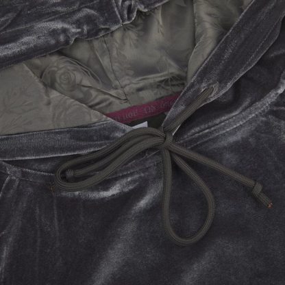 Rose Velour Gray Hoodie - Image 14