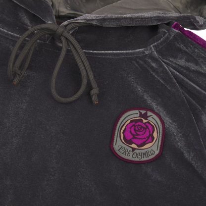 Rose Velour Gray Hoodie - Image 12
