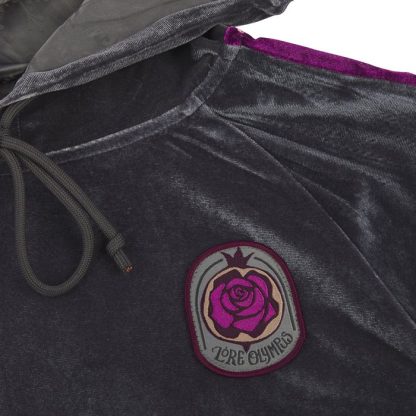 Rose Velour Gray Hoodie - Image 13