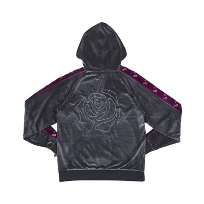 Rose Velour Gray Hoodie - Image 7