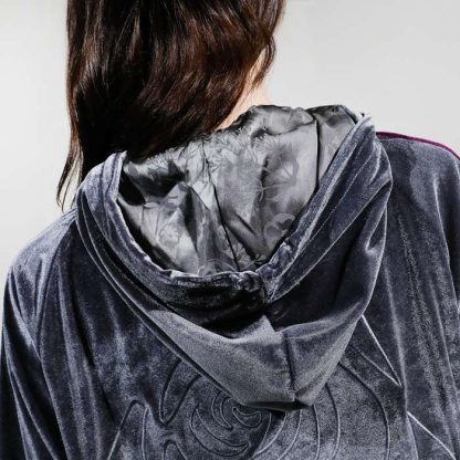 Rose Velour Gray Hoodie - Image 11