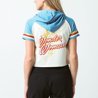 Wonder Woman Cropped Short Sleeve Hoodie - Image 6
