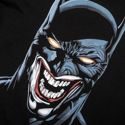 Batman & Joker Bats Mash-Up Black Long Sleeve Tee - Image 5