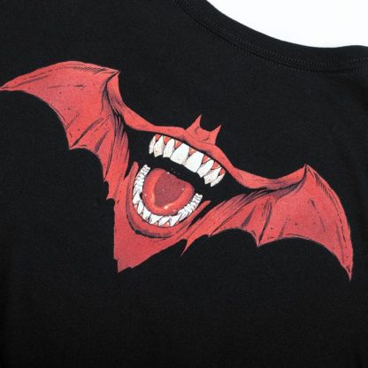Batman & Joker Bats Mash-Up Black Long Sleeve Tee - Image 6