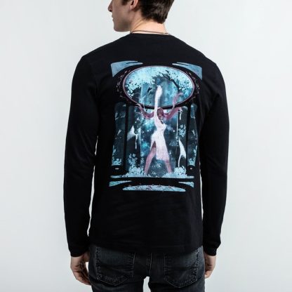 Persephone Among The Trees Black Long Sleeve - Image 6