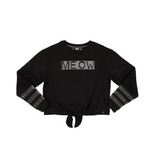 Catwoman Meow Front Tie Long Sleeve