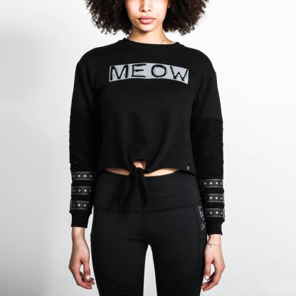 Catwoman Meow Front Tie Long Sleeve - Image 3