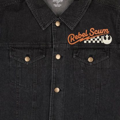 Rebel Scum Black Denim Jacket - Image 7