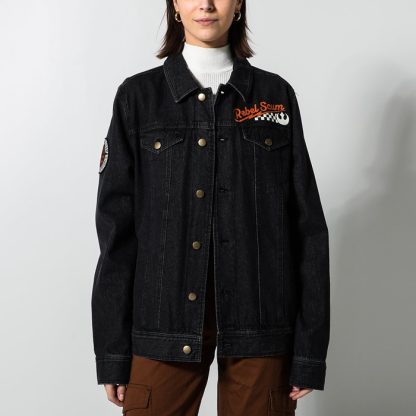 Rebel Scum Black Denim Jacket - Image 3