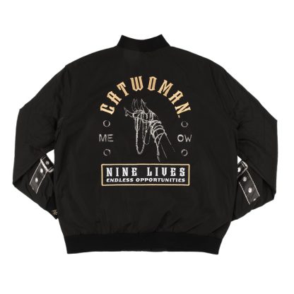 Catwoman Nine Lives Black Bomber Jacket