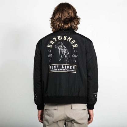 Catwoman Nine Lives Black Bomber Jacket - Image 12