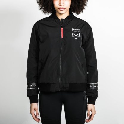 Catwoman Nine Lives Black Bomber Jacket - Image 3