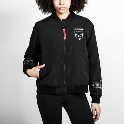 Catwoman Nine Lives Black Bomber Jacket - Image 4