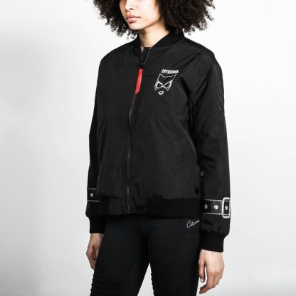 Catwoman Nine Lives Black Bomber Jacket - Image 5