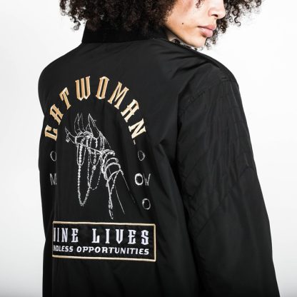 Catwoman Nine Lives Black Bomber Jacket - Image 6