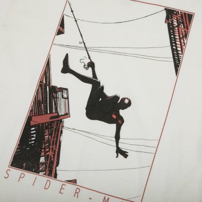 Miles Morales Spider-Man Faded Art Natural Tee - Image 2