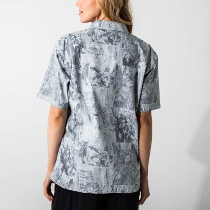 Batman Woven All Over Comic Print Button-Down Shirt - Image 4