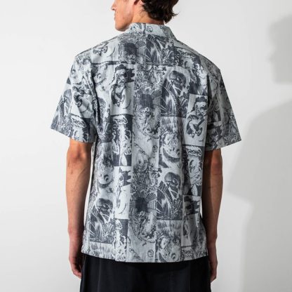 Ghost Rider All Over Comic Print Button-Down Shirt - Image 4
