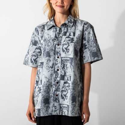 Ghost Rider All Over Comic Print Button-Down Shirt - Image 5