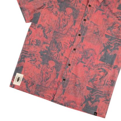 Spider-Man All Over Comic Print Button-Down Shirt - Image 5