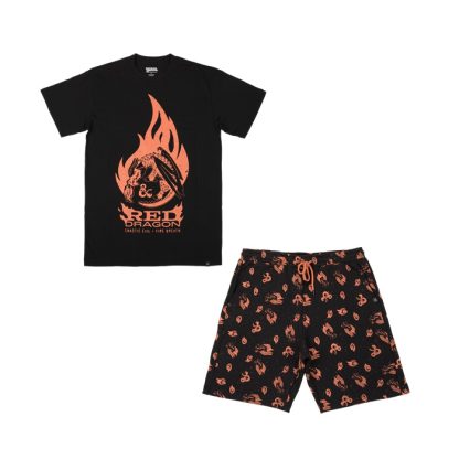 Red Dragon Black & Red Lounge Set