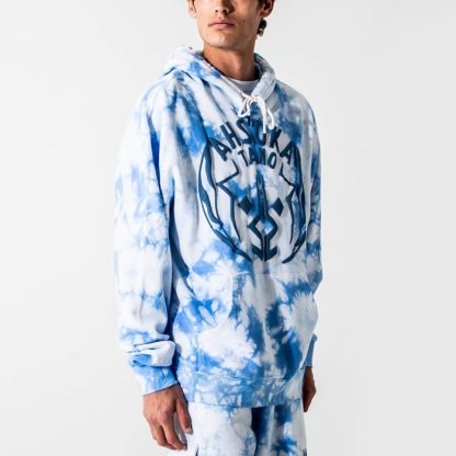 Ahsoka Blue Cloud Wash Hoodie & Shorts Lounge Set - Image 5
