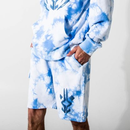 Ahsoka Blue Cloud Wash Hoodie & Shorts Lounge Set - Image 7