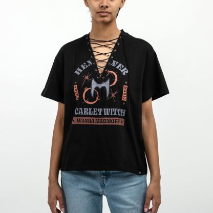 Scarlet Witch Lace Up Tee - Image 3
